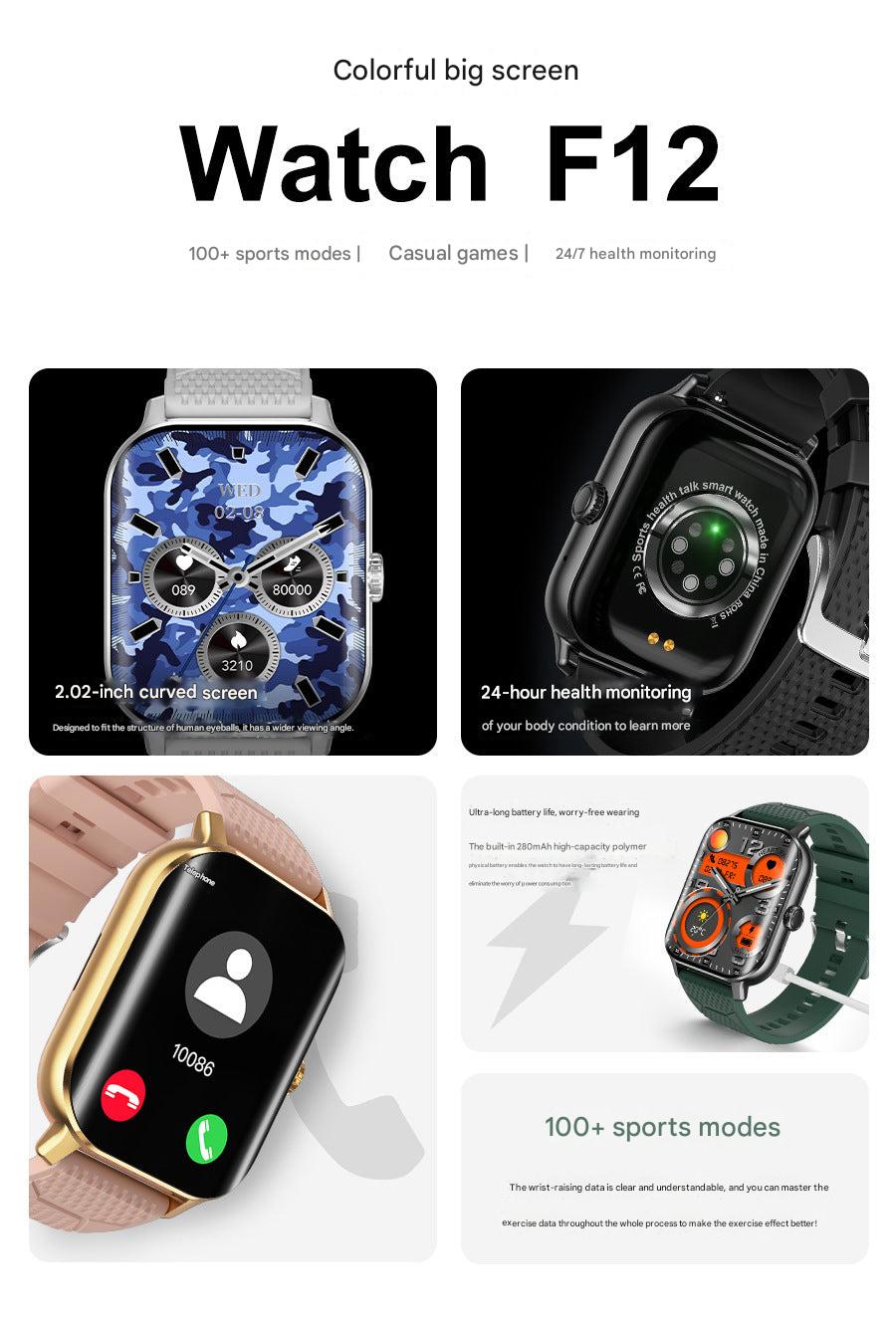 F12 Smartwatch various color options image 5