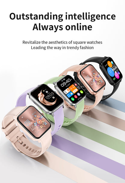 Smartwatch showing blood oxygen and heart rate monitoring feature