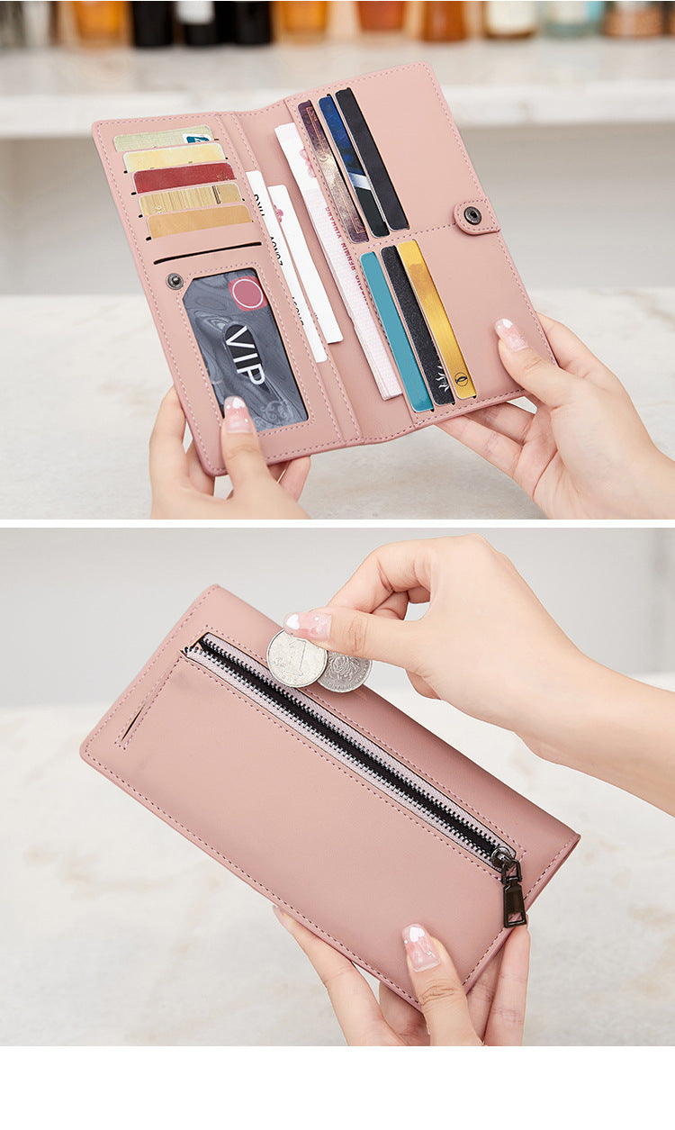 RFID blocking women's wallet in pink color