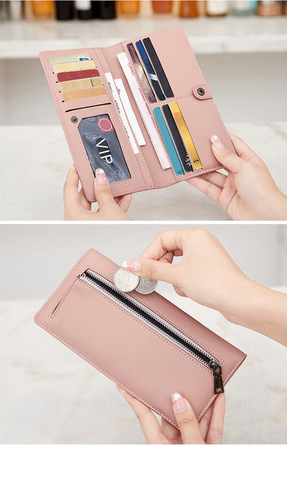 RFID blocking women's wallet in pink color