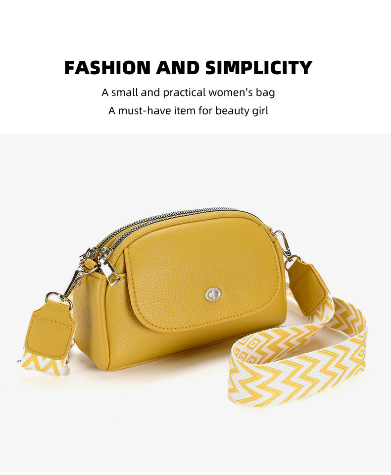 Yellow trendy shoulder bag