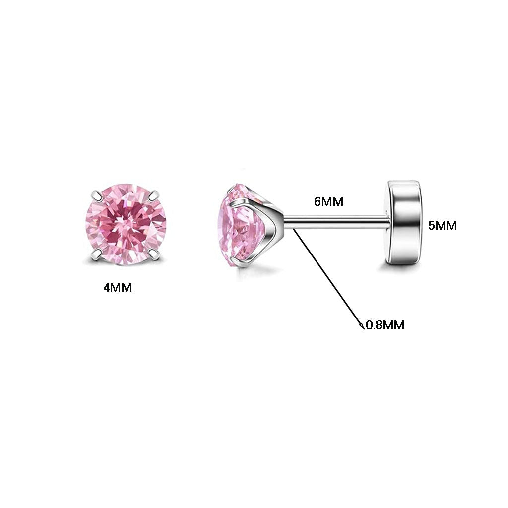 Geometric stud earrings in various colors - image 9