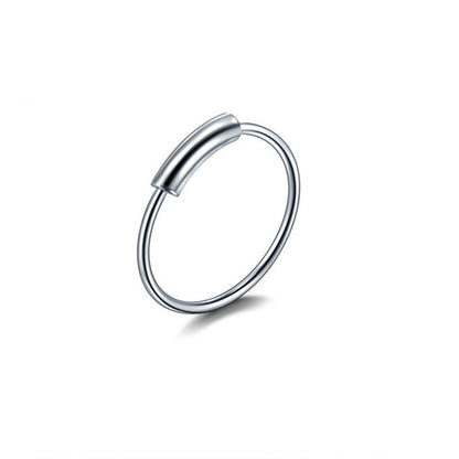 geometric stainless steel nose ring