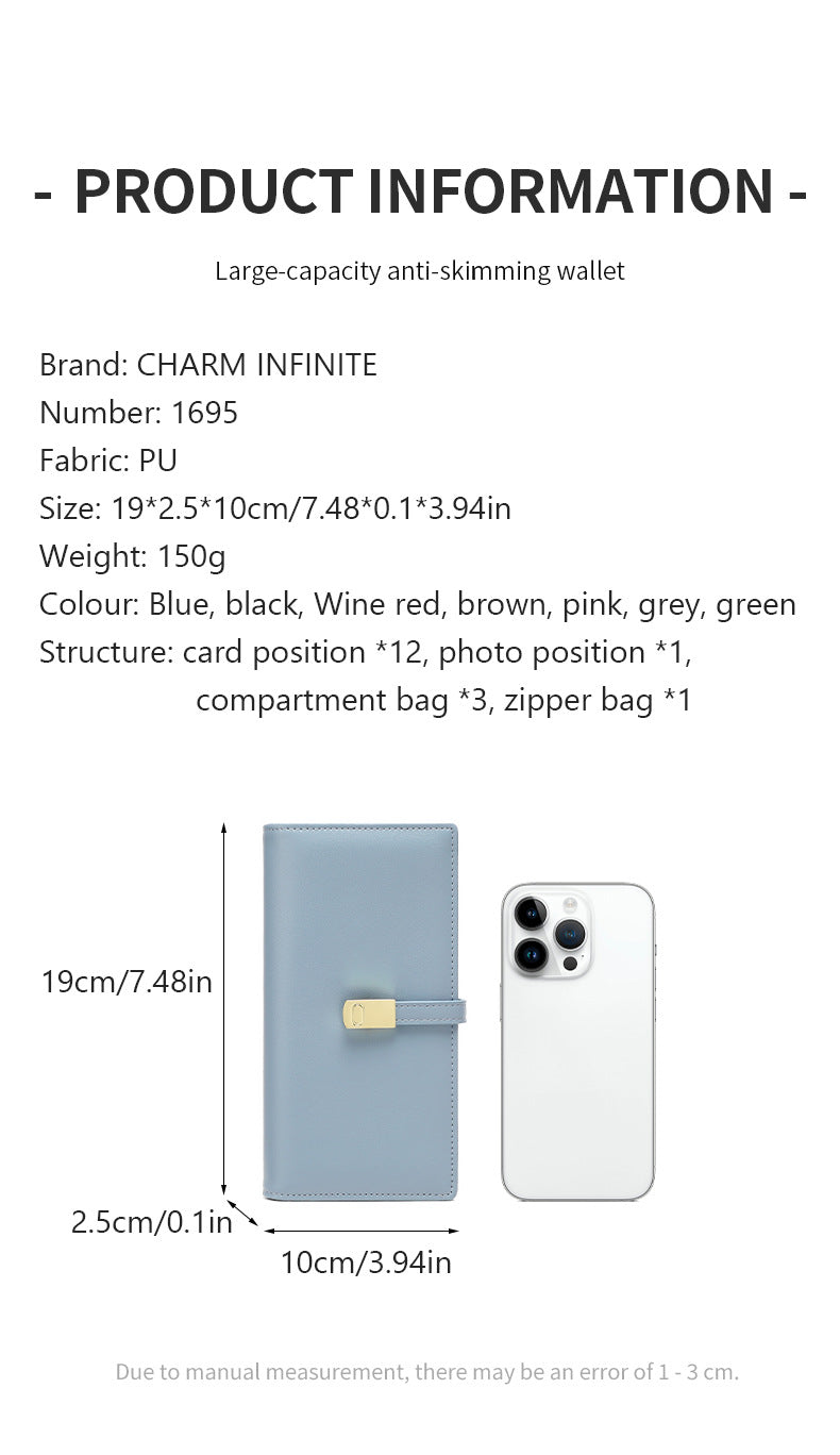 RFID-blocking women's wallet in pink