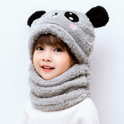 Soft coral fleece neck warmer for kids