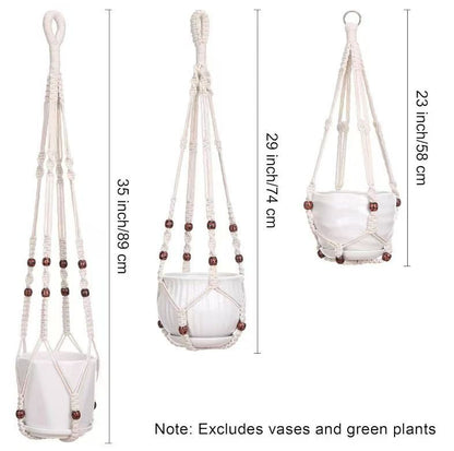 Eco-friendly cotton and hemp hanging basket image 2