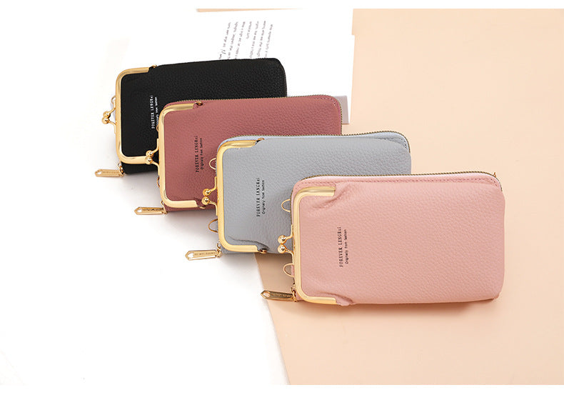 Stylish Mini Women's Phone Wallet Bag - Texture Close-up