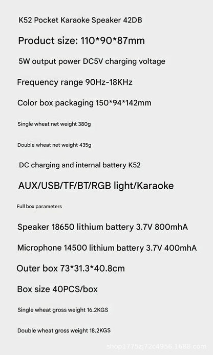 K52 Bluetooth Karaoke Speaker Image 7
