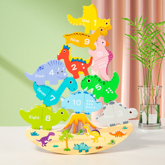 wooden dinosaur toy