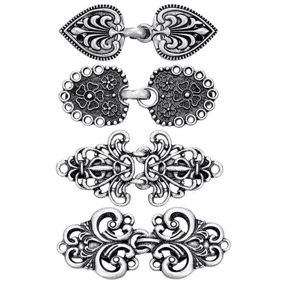 Elegant vintage scarf clip in antique silver