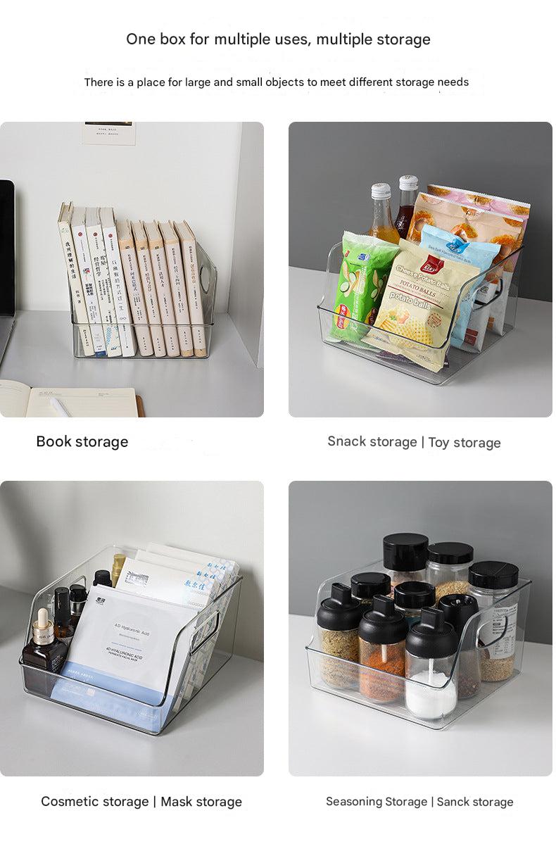 Clear storage box for books