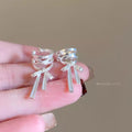 Silver Bowknot Ear Cuff