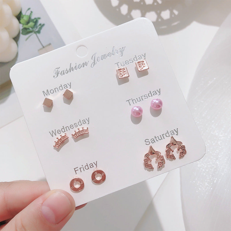 Korean pearl bow earrings image 10