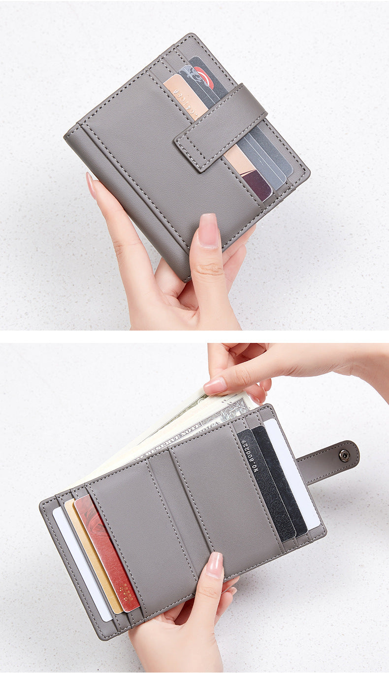 RFID blocking women's wallet in green color