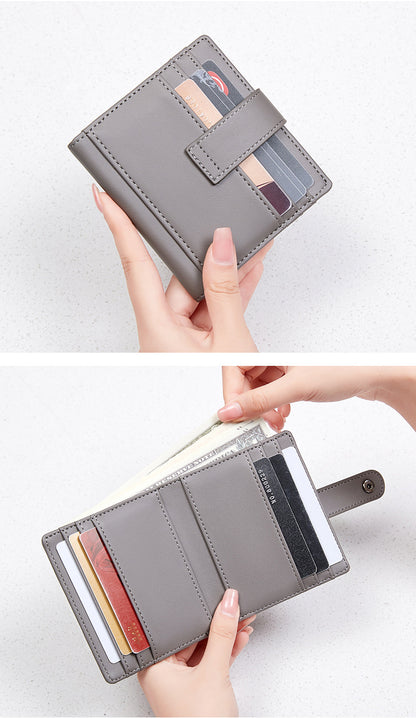 RFID blocking women's wallet in green color