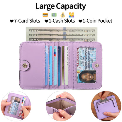 Stylish PU leather wallet in haze blue