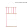 Wooden Stick Hair Clip Organizer (4 Layers 5 Strips) Pink (Hooks Not Included)