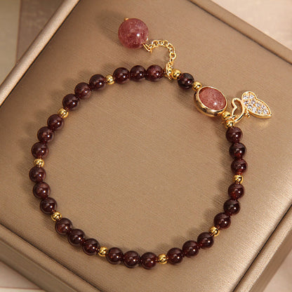 Close-up of garnet bracelet vintage design image 2