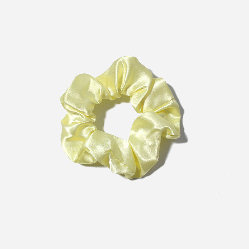 Korean fabric hair band in use