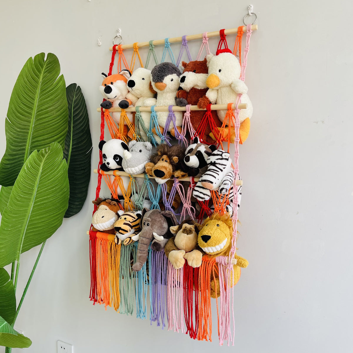 3-tier wooden storage rack for kids room