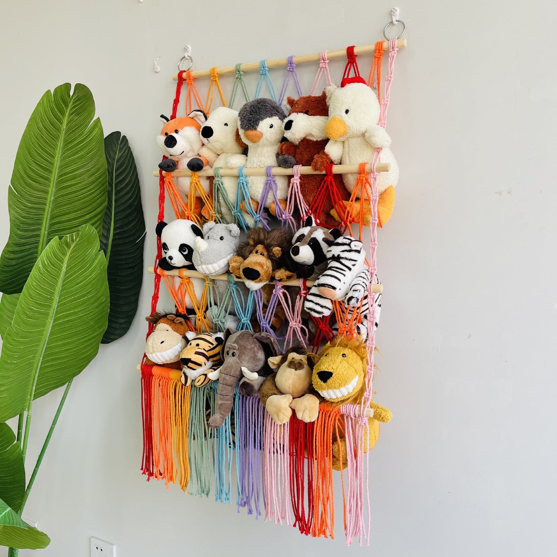 3-tier wooden storage rack for kids room