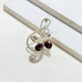 Champagne Butterfly Crystal Note Brooch