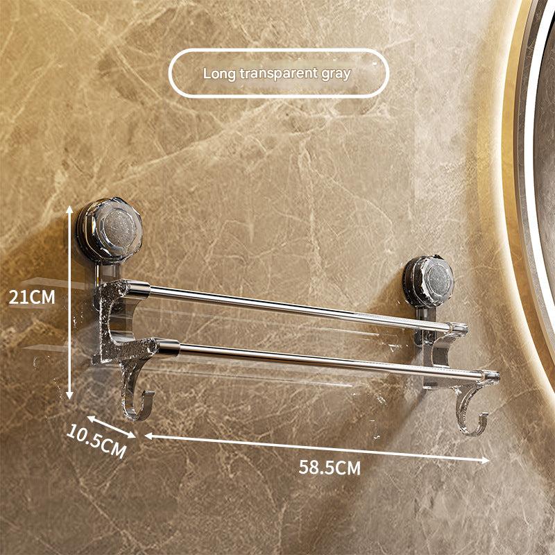 Dual-Pole Suction Towel Rack Image 2