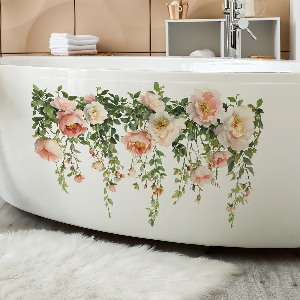 vibrant rose wall sticker design 5