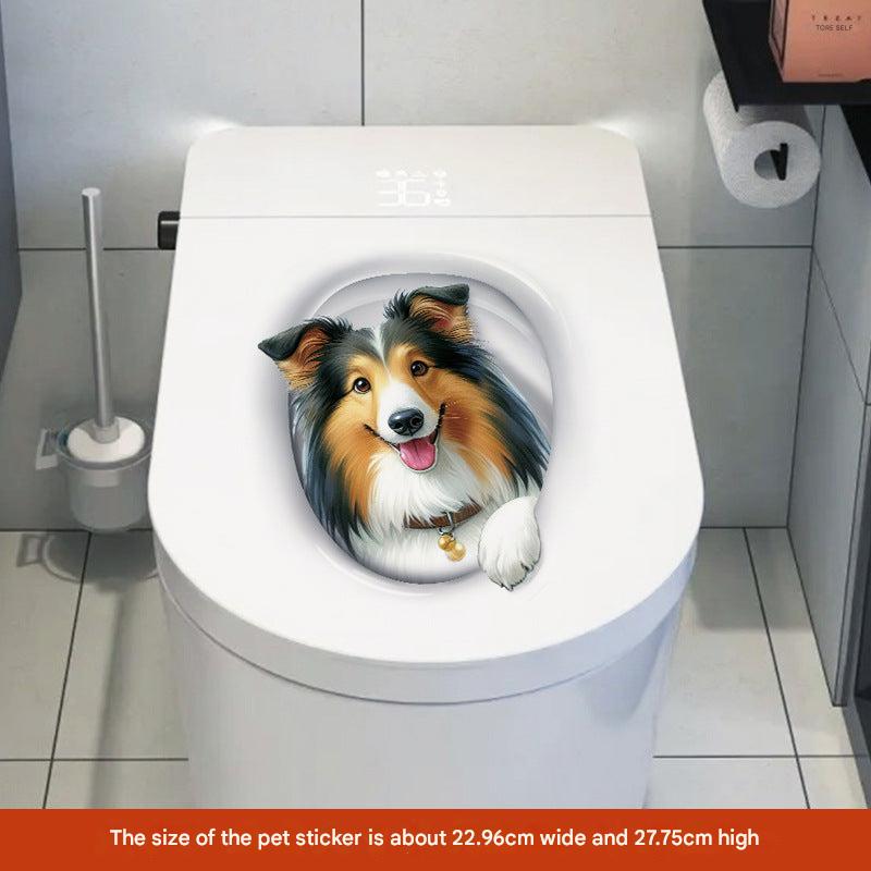 3D cat toilet sticker design 9
