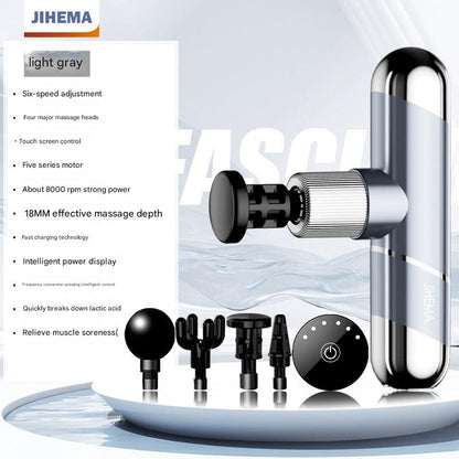 Close-up of massage gun features