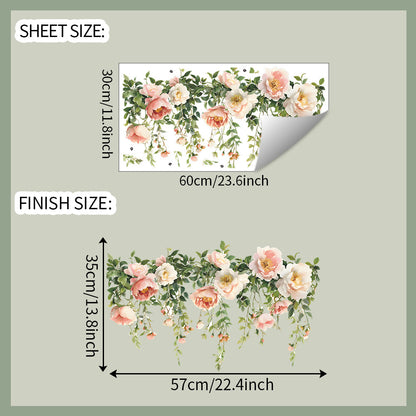 vibrant rose wall sticker design 1