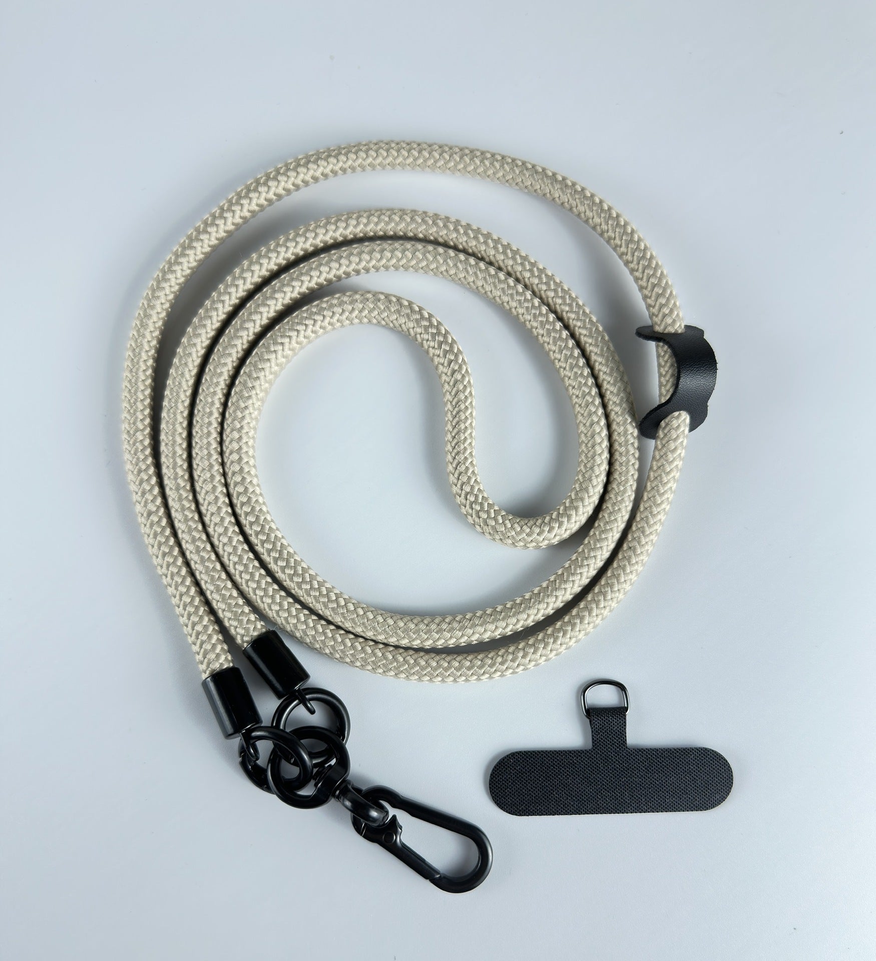 Close-up of nylon phone lanyard design