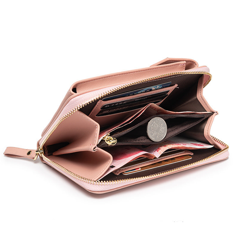 Deep pink mini wallet for women