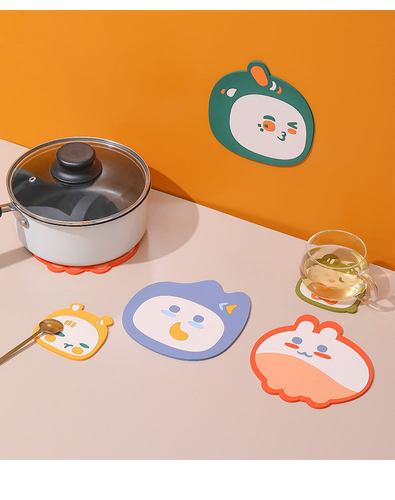 Colorful Cartoon Table Mat - Red
