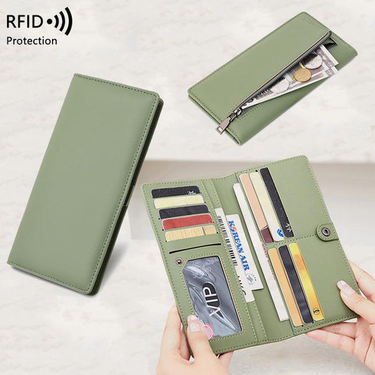 RFID blocking wallet displaying multiple colors