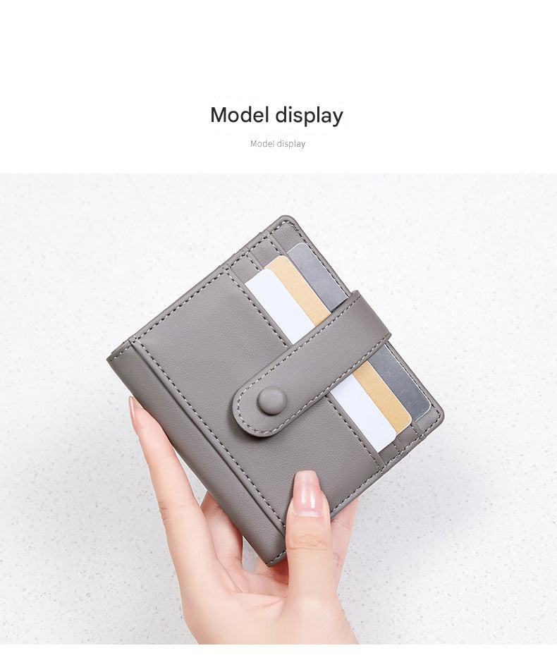 compact credit card holder in pink
