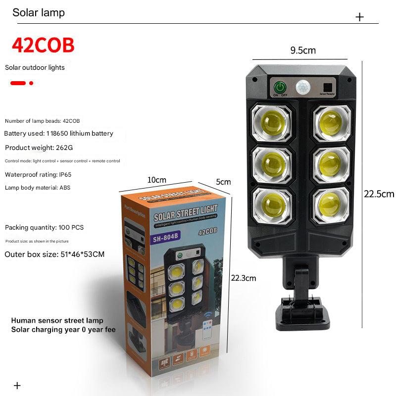 Efficient solar outdoor light showcasing bright illumination