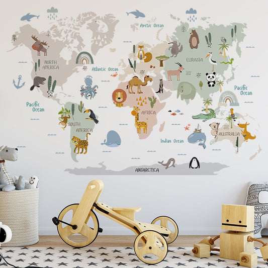 Animal Map Wall Decor Image 6