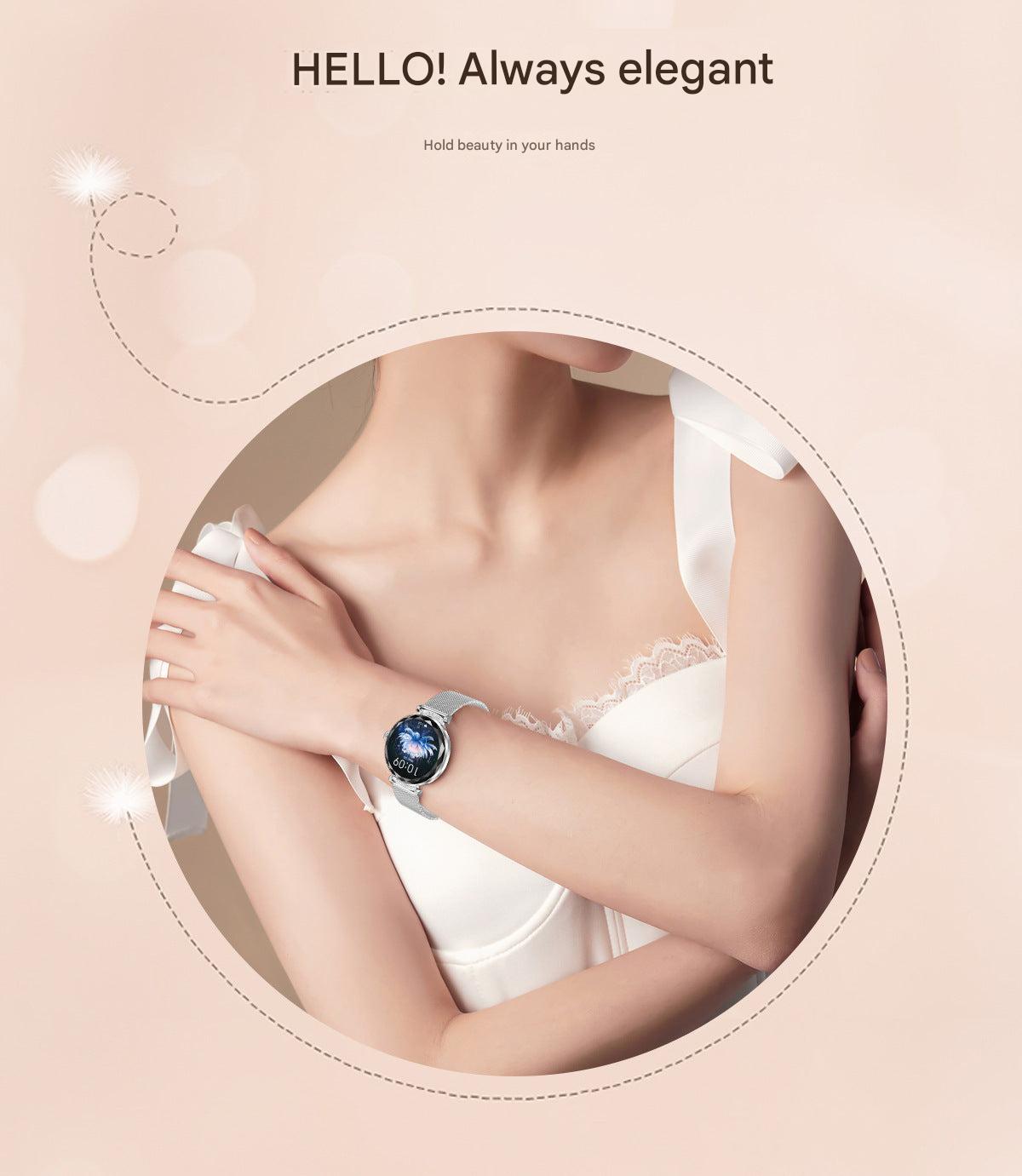 Elegant aluminum health tracker wrist strap design