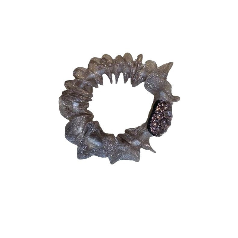 Purple diamond mesh hair tie