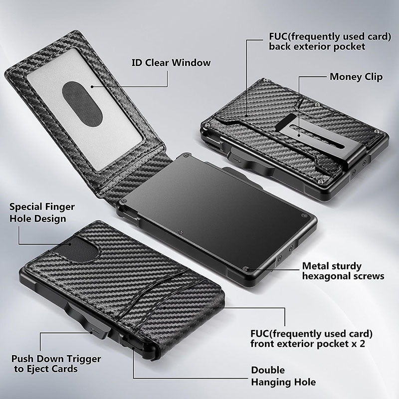 Compact RFID wallet with ample space