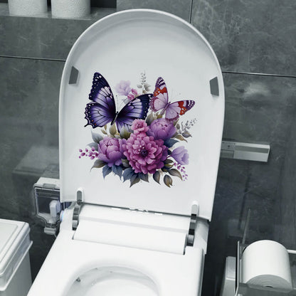 Butterfly toilet sticker design 5