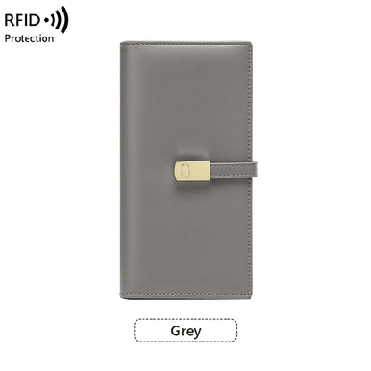 RFID-blocking women's wallet in green