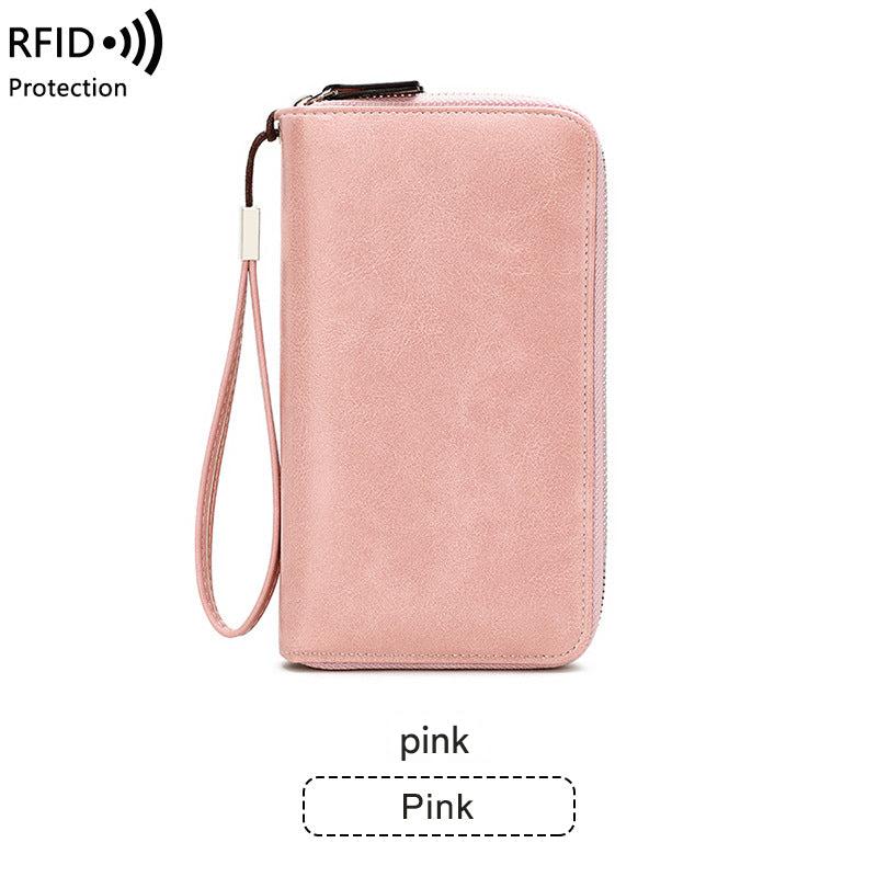 Close-up of card slots in wallet