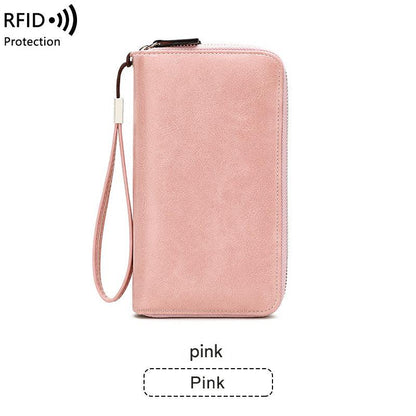Close-up of card slots in wallet