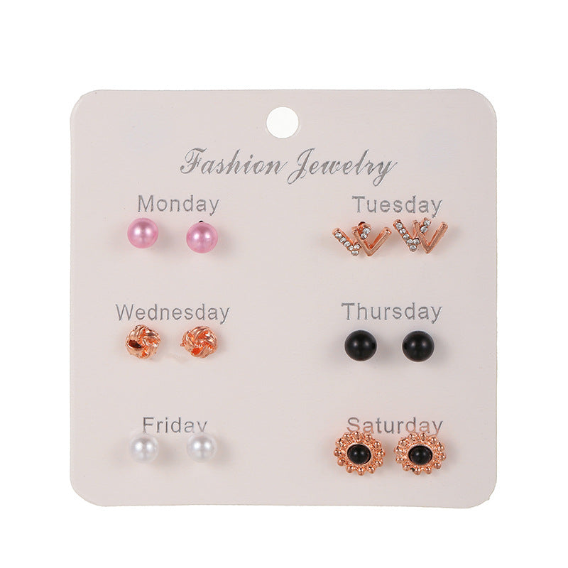 Korean pearl bow earrings image 3