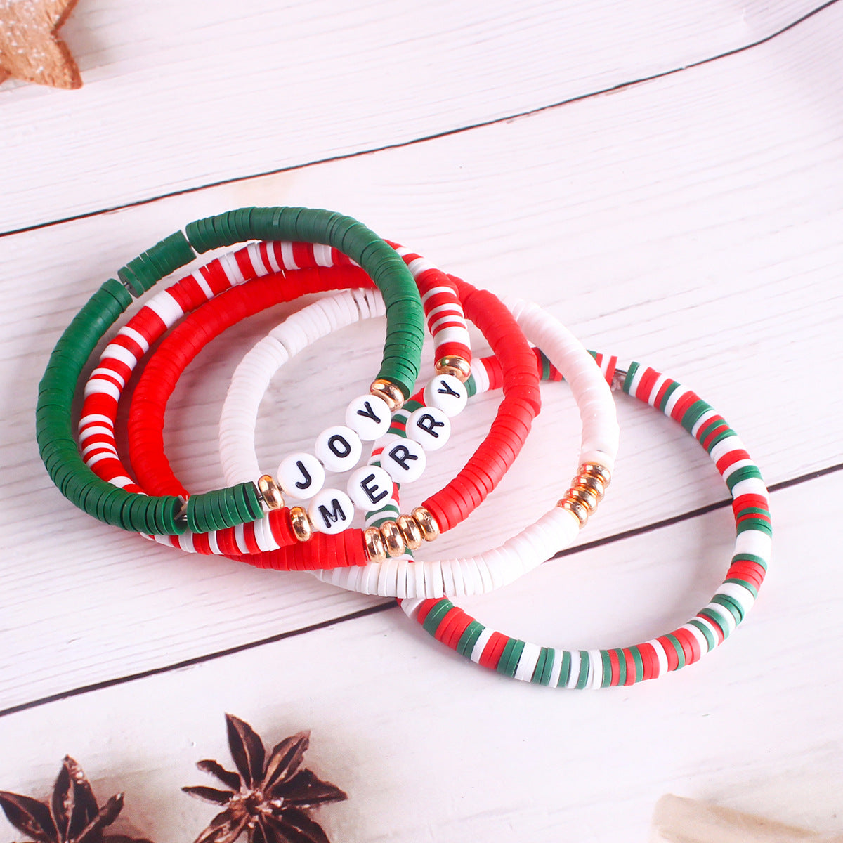 Vintage soft clay beaded bracelet - image 2