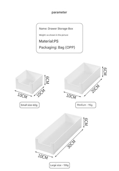 Durable plastic drawer organizer box image 1
