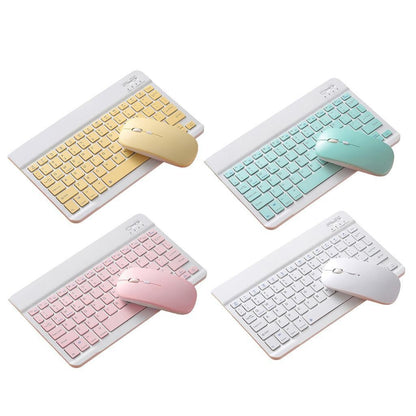 Wireless Bluetooth Keyboard and Mouse Combo for iPad, iPhone, and Android Tablets - Silent Scissor Switch and Ergonomic Design