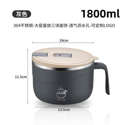 Compact storage stainless steel meal bowl